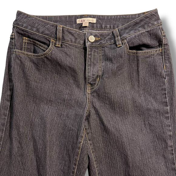 CAbi Womens Denim Blue Jeans Pants Boot Cut Mid Rise Black Style 190 Size 8 - Picture 2 of 10